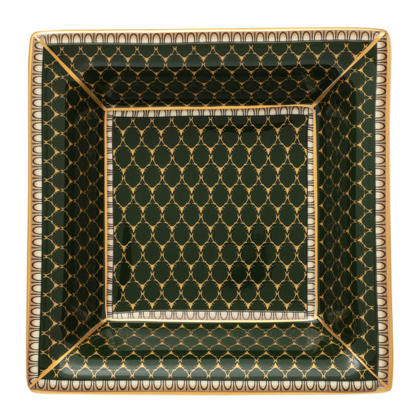 halcyon days antler trellis dark green square tray