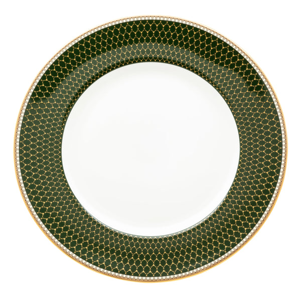 halcyon days antler trellis dark green 6" plate