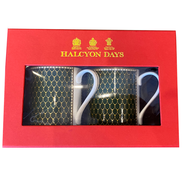 halcyon days antler trellis dark green mug set