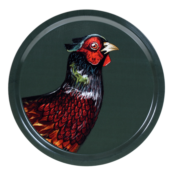 halcyon days woodland wildlife pheasant birchwood tray