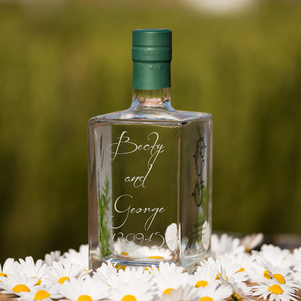 Personalised Gin by Gordon Castle Scotland | Engraved Gin Bottle